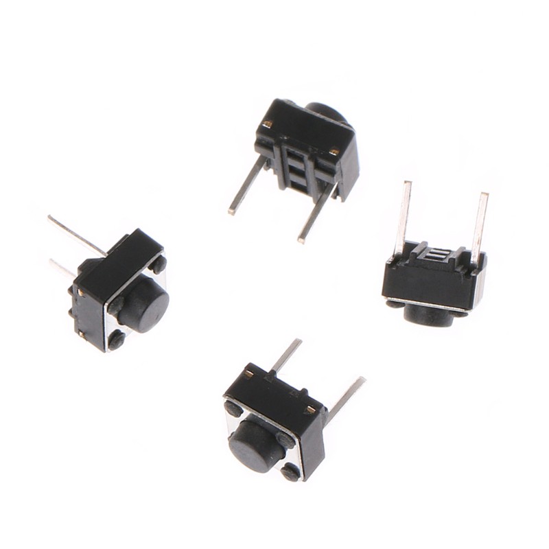 Bộ 100 Công Tắc Nhấn Tạm Thời 6x6x5mm 2 Pin