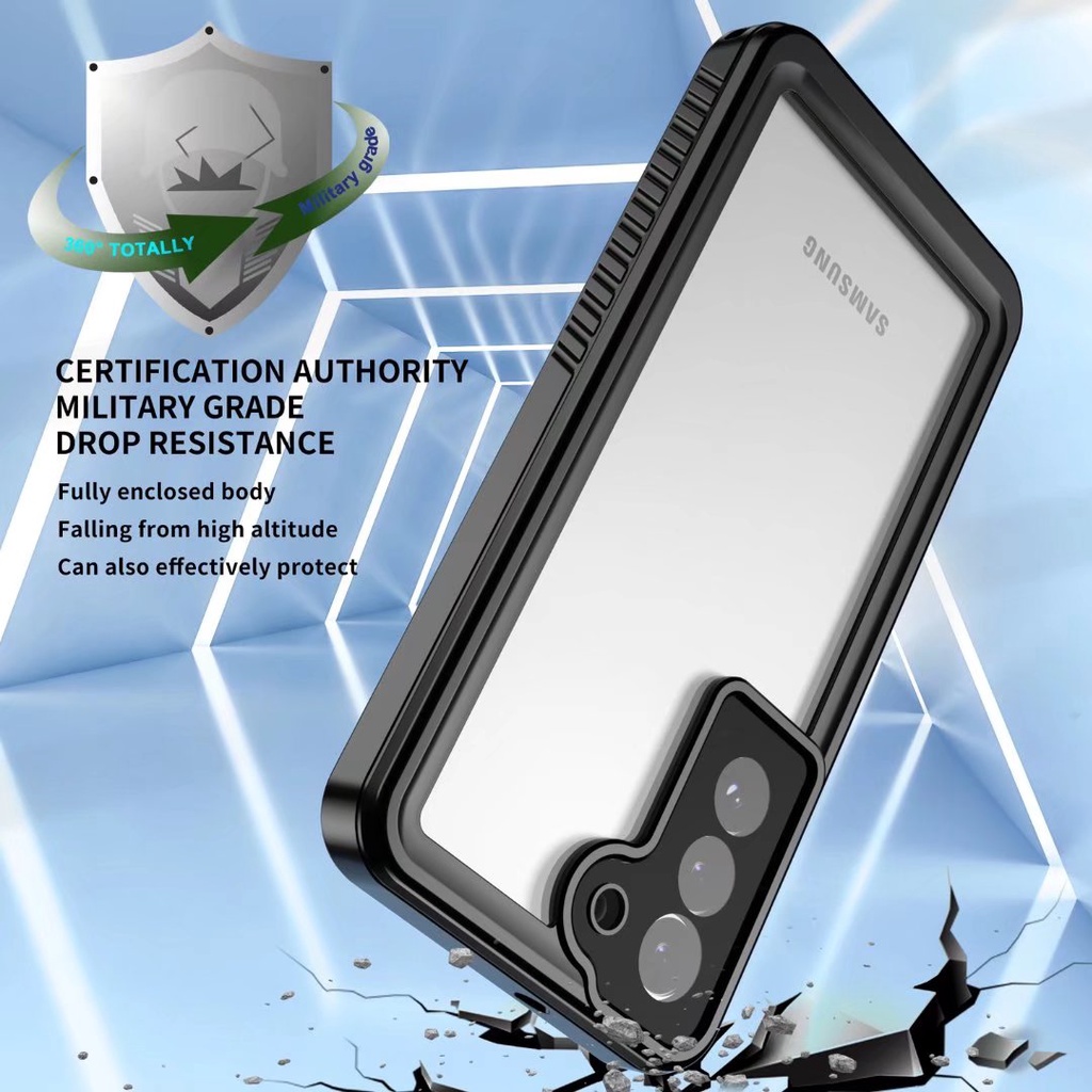 Ốp Chống Thấm Nước IP68 Cho Samsung Galaxy S22 Ultra S24 S23 Ultra S25 S22 Plus S21 FE Note 20 Ultra S20 A16 A53 Vỏ Điện Thoại Bơi Ngoài Trời S22 S26