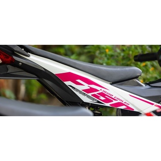 Tem Rời Dán Xe Raider - Satria FI Trắng Hồng Chữ F150 Cực Đẹp, Hàng 3 Lớp Chất Lượng Cao Không Bay Màu .Team Decal