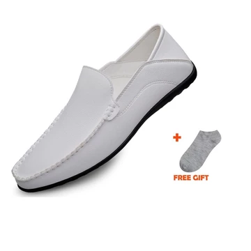 Giày Da Nam Size 38-47 Giày Công Sở Giày Công Sở Da Mềm Chống Trơn Trượt Giày Nam Giày Đế Bằng Cổ Điển Giày Da Doug Thuyền Lái Xe Giày Slip On Nam Loafers