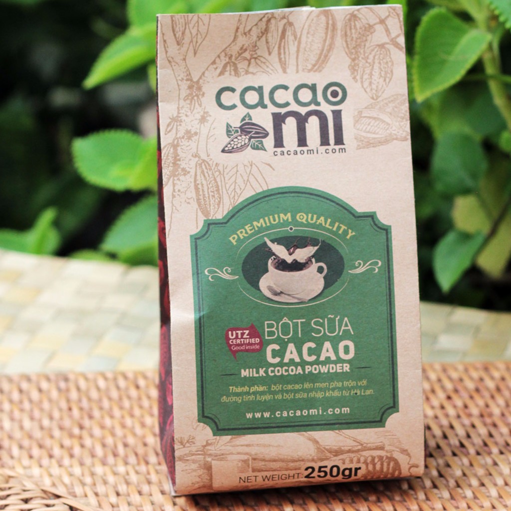 Ảnh Bột ca cao sữa hoà tan 3in1 CACAO MI pha thức uống socola, trà sữa đậm đà vị ca cao nguyên chất 250g 2