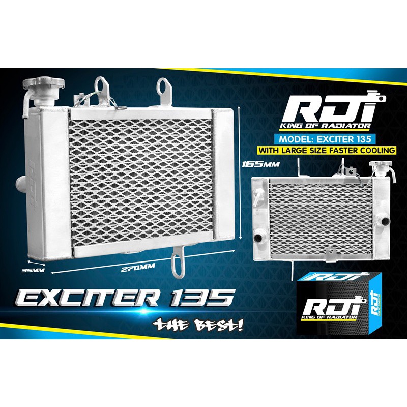 KÉT NƯỚC NHÔM LỚN RDT dành cho EX 135 / EX150 / Winner / Sonic / Raider ...