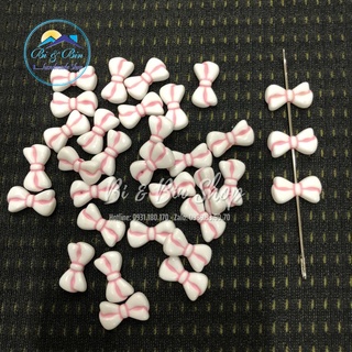 35 Cái Charm Hạt Nhựa Hình Chiếc Nơ Xinh Xắn Làm Vòng Đeo Tay, Làm trang Sức Handmade