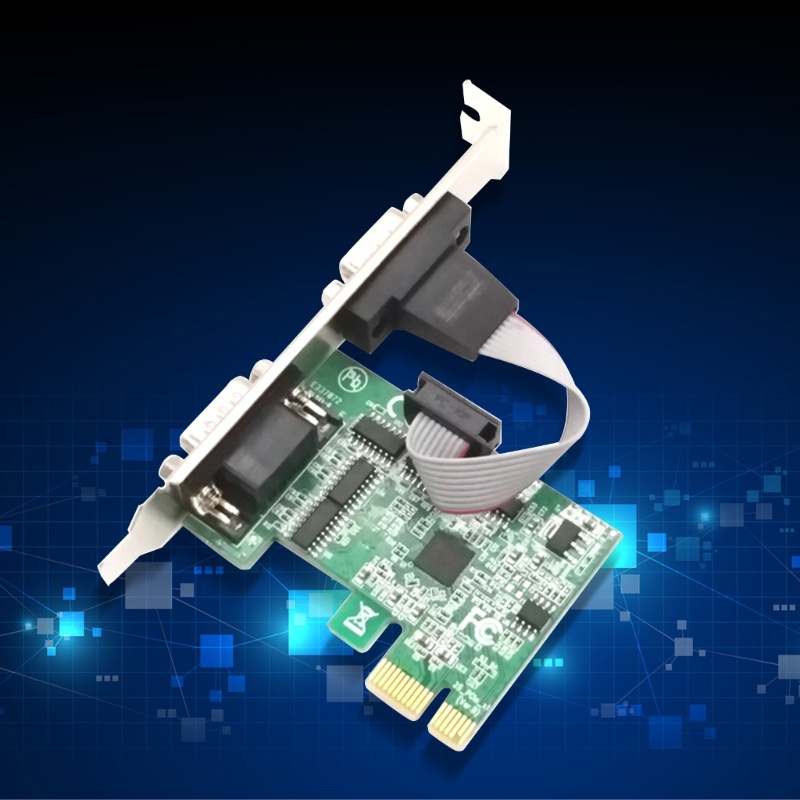 [CH *] Thẻ PCIE sang 2 Serial DB9 RS232 COM PCI-E PCI cho xe chuyển đổi mở rộng Express