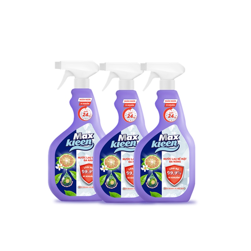 Ảnh Combo 3 Chai Nước Lau Bề Mặt Đa Năng MaxKleen (520ml/chai) 1