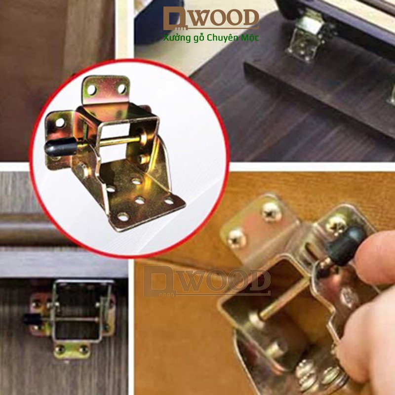 Ảnh Bản lề chân bàn Dwood gập 90 độ có khóa gài loại to 2
