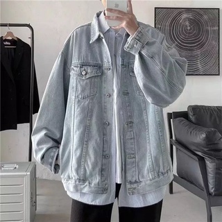 Áo Khoác Jeans Bò Denim Jacket Fashion Unisex Màu Xanh Bạc