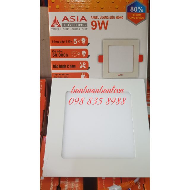 Đèn LED panel vuông siêu mỏng 9w ASIA | Shopee Việt Nam