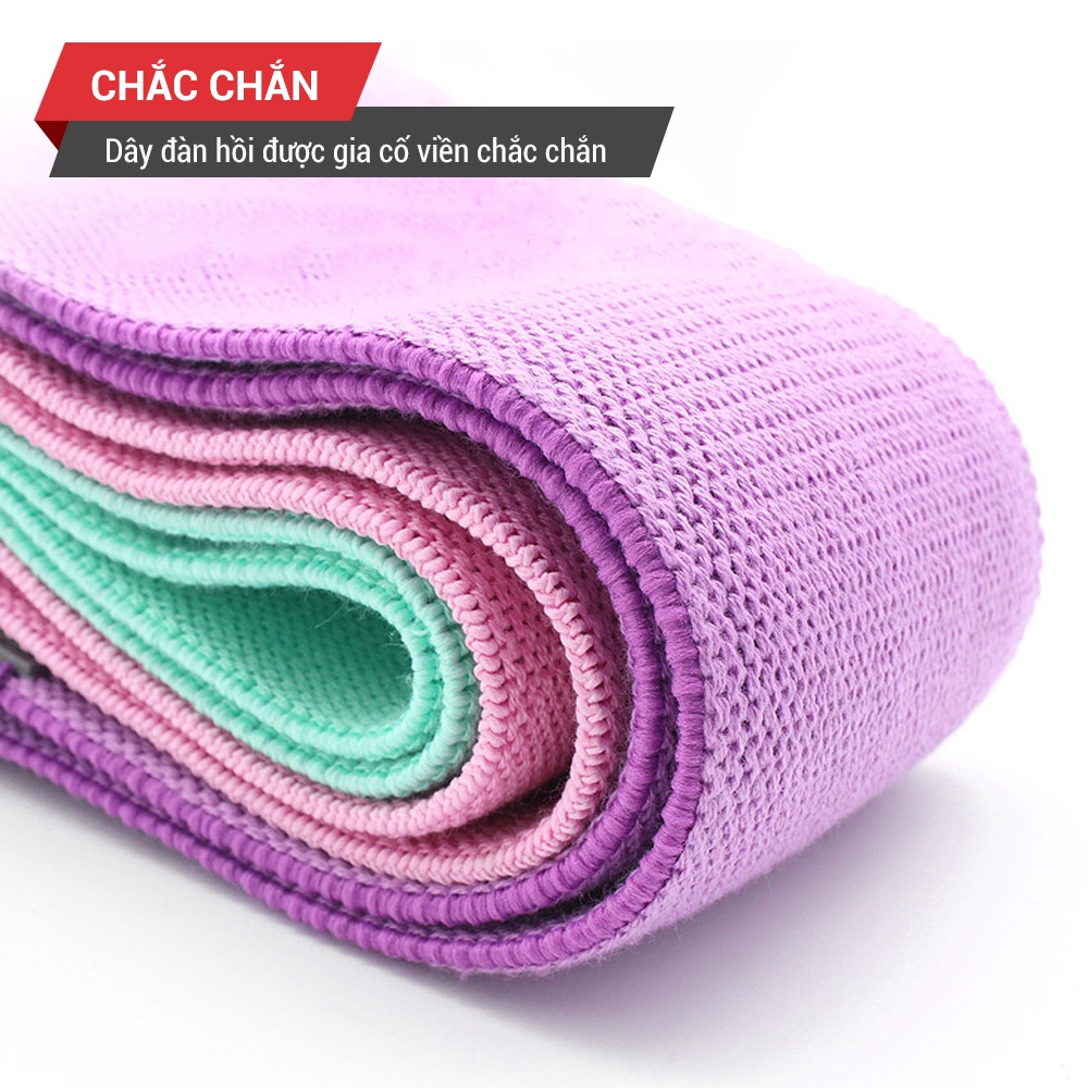 Dây mini band tập mông, dây kháng lực tập gym co giãn đàn hồi GoodFit GF914MB