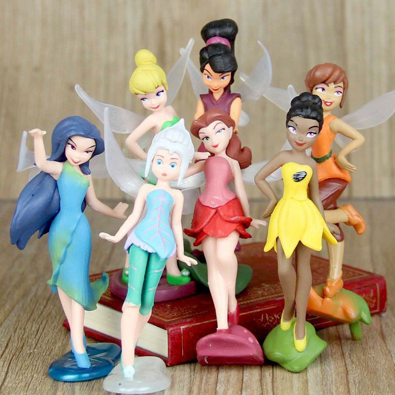 ★ Cổ Phiếu Sẵn Sàng ★ Set 7 Mô Hình Nhân Vật Tinkerbel TinkerBell 10cm Chân Đứng Dễ Thương Cho Bé