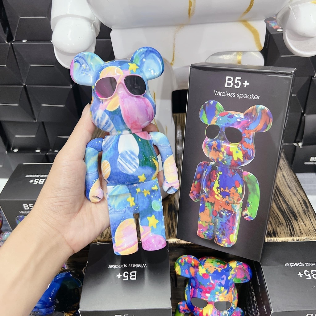 Loa gấu BearbrickLoa bearbrick B5+ nghe nhạc cực hay, Loa bluetooth mini Gấu Bearbrick kết nỗi bluetooth 5.1 pin 2400mAh