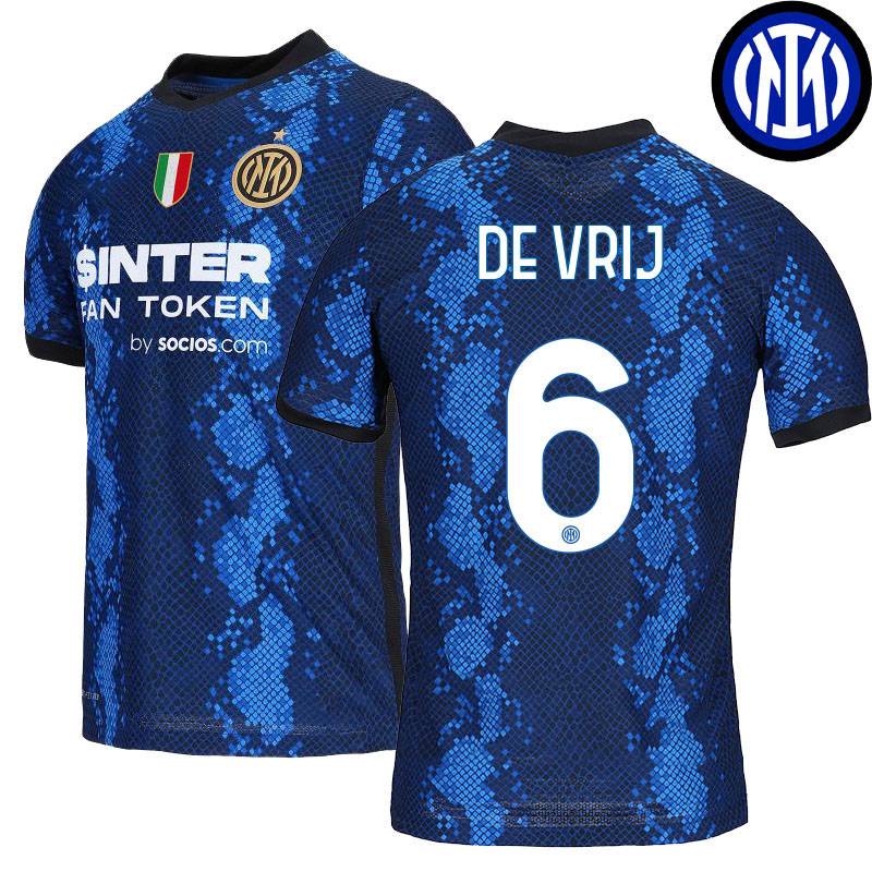 SY3 21-22 Inter Milan F.C. Áo thun bóng đá Áo De Vrij Dzeko Barella Eriksen Áo bóng đá sân nhà Plus Size Unis
