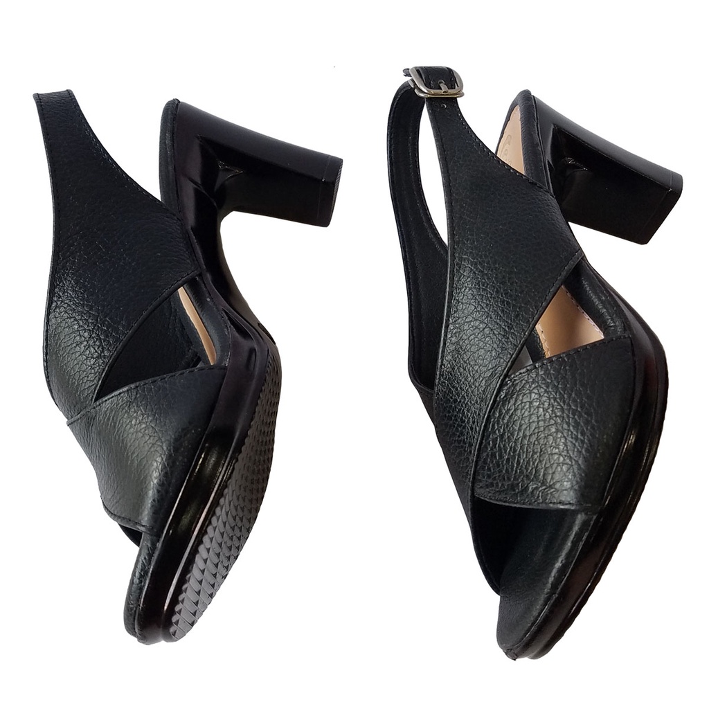Giày Cao Gót Nữ Da Bò Thật BIGGBEN Cao 7 cm HKD537