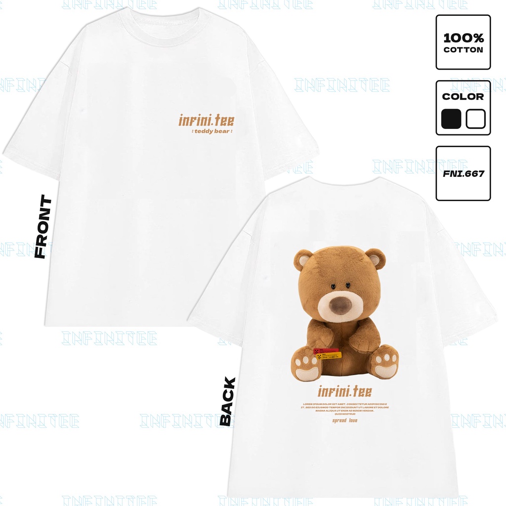 Áo thun INFINITEE Fni0667, Thun 100% Cotton - form rộng Unisex.