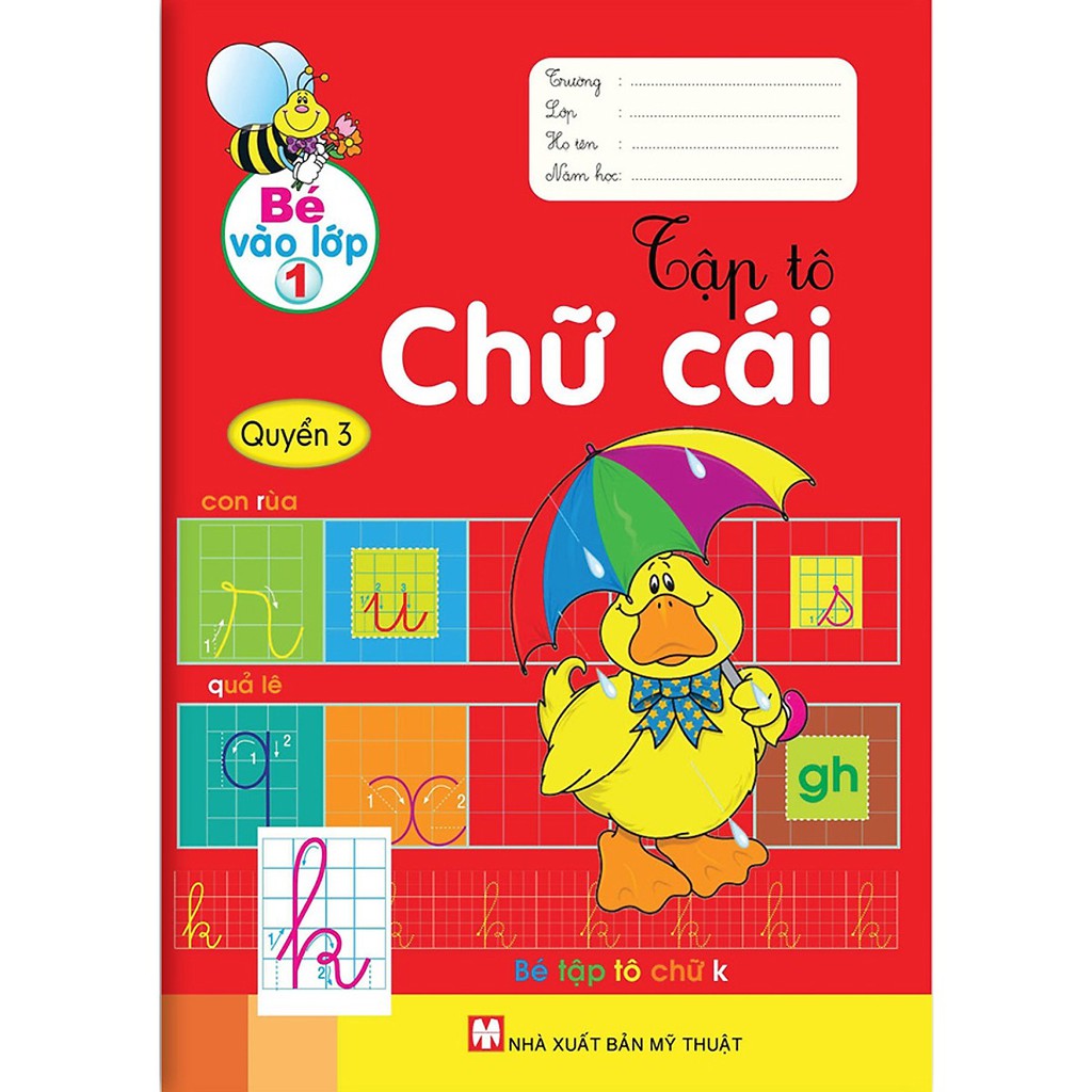 Sách - Bé Vào Lớp 1 - Tập Tô Chữ Cái - Quyển 3 | Shopee Việt Nam