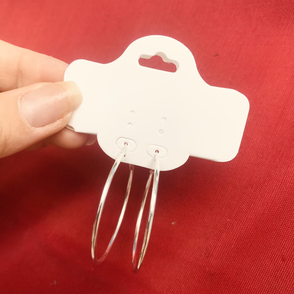 Bộ 100 tag mác gắn dây chuyền, dây cột tóc, hoa tai, giấy dày size 6x7cm (khổ trãi)