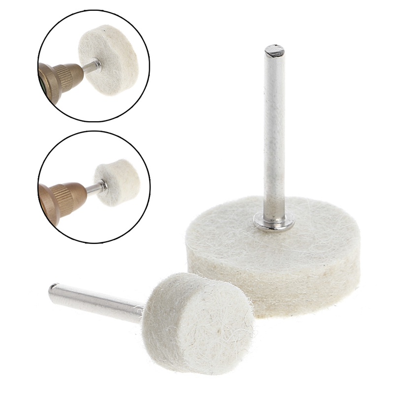 Bộ 50 miếng đệm len đánh bóng xe 13mm và 4 trục đầu nối 3.15mm
