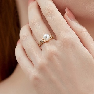 ⭐Hàng Mới Về Mới Nhẫn Mạ Bạc 925 Đính Hạt Ngọc Trai Thời Trang Cho Nữ