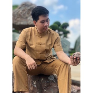 LTụ Thêu Túi Áo Tay Ngắn# Quần Áo Nam
