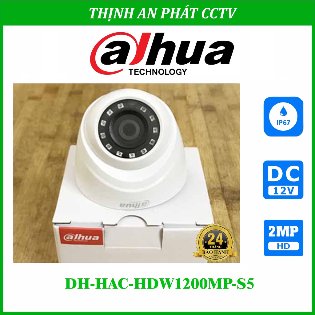 [CHÍNH HÃNG] Camera HDCVI 2MP Dahua DH-HAC-HDW1200MP-S5 - BH 24 THÁNG ...