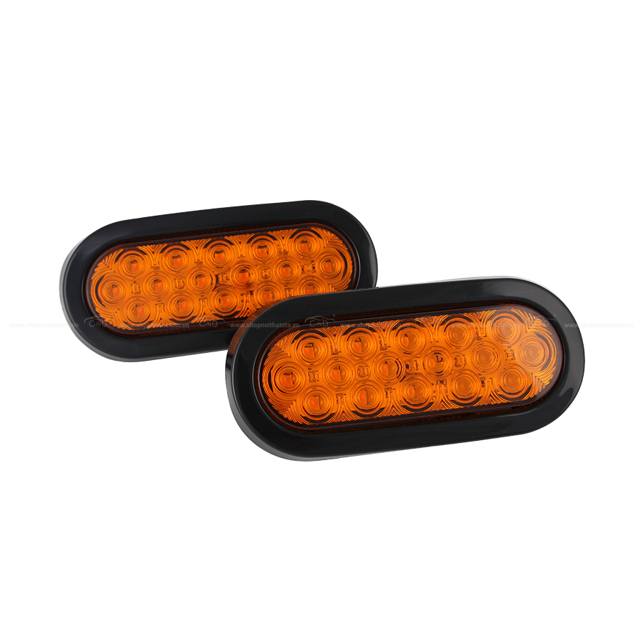 Combo 2 Đèn Led Hình Oval Xe Tải VIAIR VI019 24V Màu Vàng
