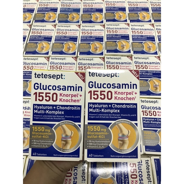 Những thành phần chính có trong viên uống bổ sụn khớp Tetesept Glucosamin 1550 là gì?
