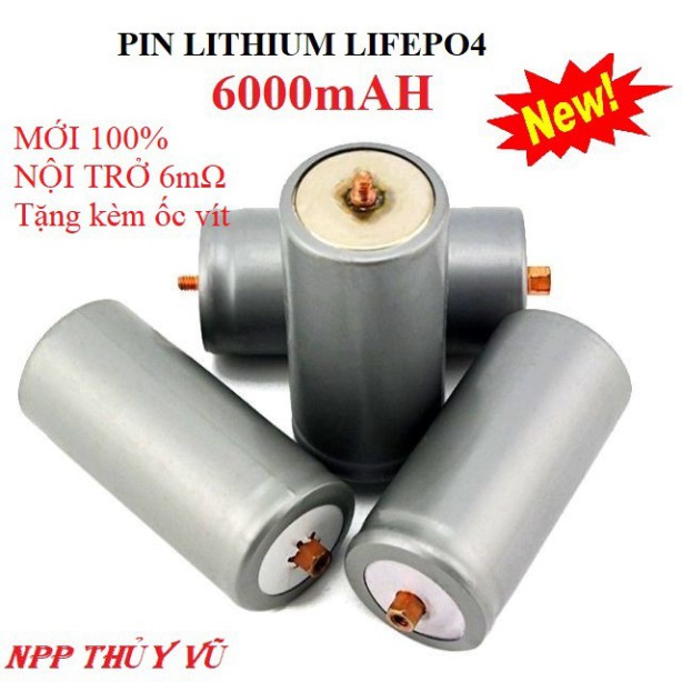 PIN LITHIUM DUNG LƯỢNG 6AH - Pin 32650 - Pin sắt phốt phát | Shopee ...