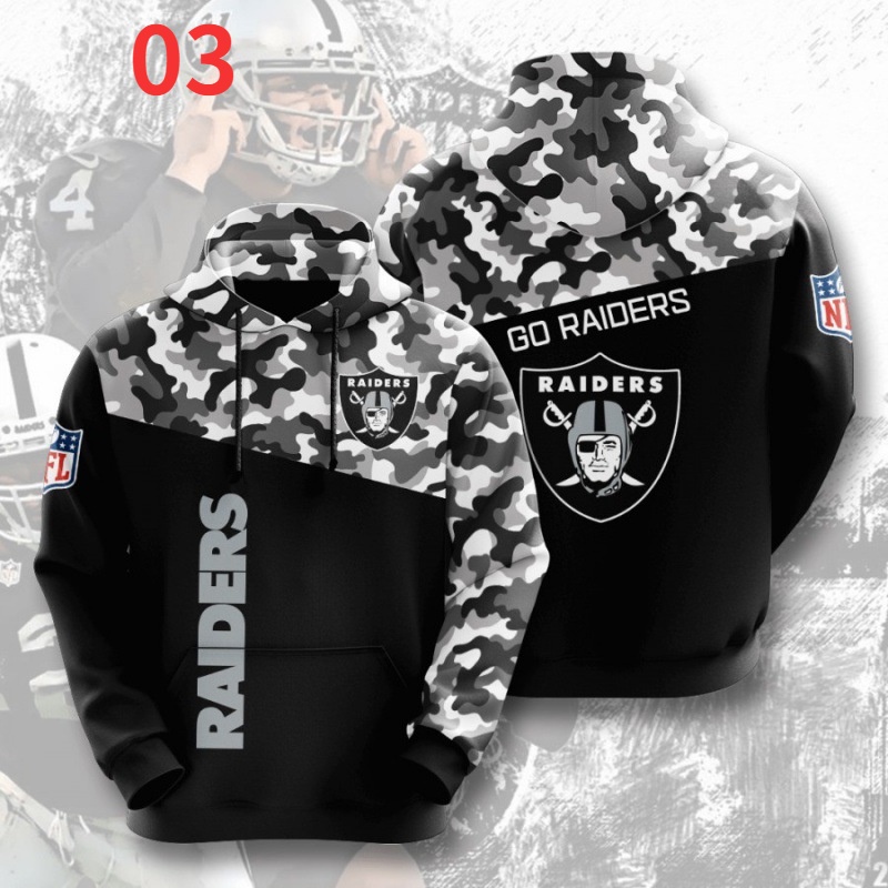 Áo Hoodie RAIDERS Áo len in 3D Áo khoác ngoài thời trang