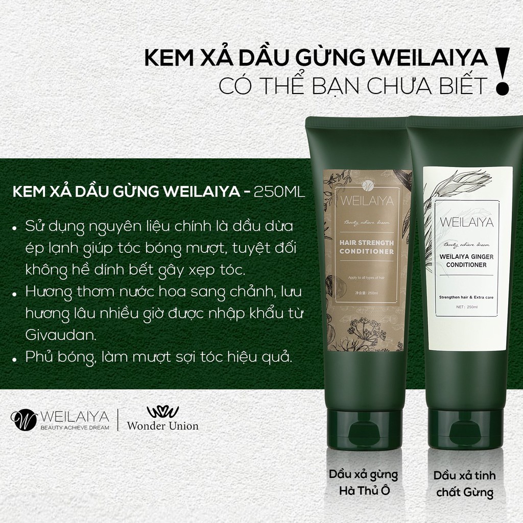 Ảnh Dầu Xả Weilaiya Chính Hãng Tinh Chất Gừng 250m Hỗ Trợ Mọc Tóc Ngăn Rụng Tóc - Cho Tóc Dầu 3