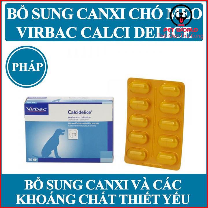 Canxi Delice Virbac Pháp bổ sung Canxi và khoáng chất cho Chó Mèo 1 hộp ...