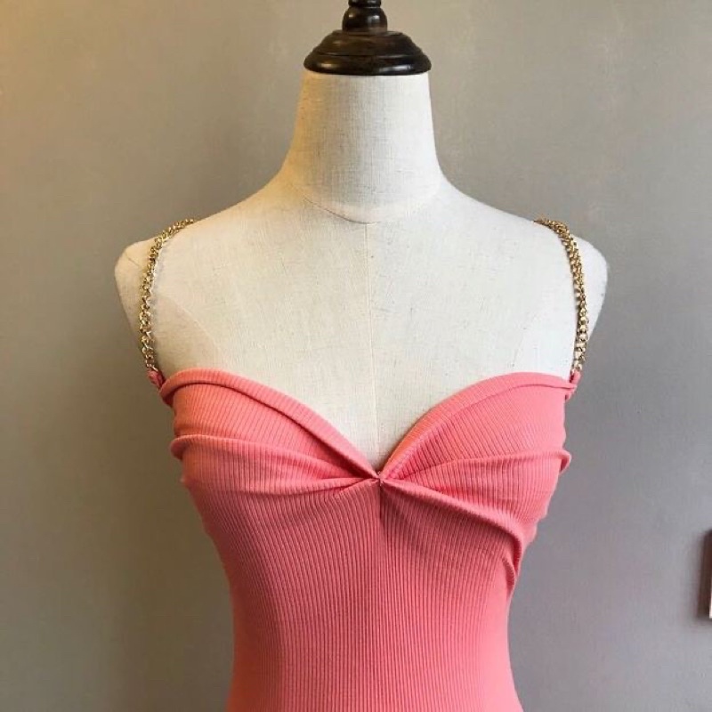 ĐẦM BODY XOẮN NGỰC HAI DÂY XÍCH HOTGIRL THỜI TRANG GIÁ RẺ BAO KHÔNG TRÙNG MẪU( có lót mút ngực)