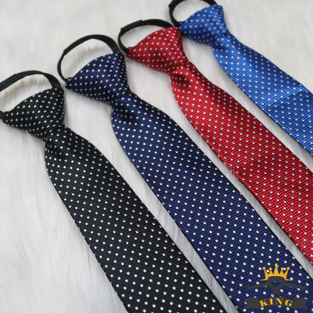 Cà vạt nam KING caravat công sở và chú rể bản vừa 6cm 8cm cavat màu đen ...
