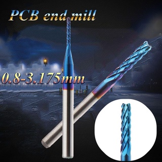 [Còn hàng] NEATDWELL 0.8-3.175mm End Mill Straight Shank Blue Titanium Coated Khắc Cắt cạnh