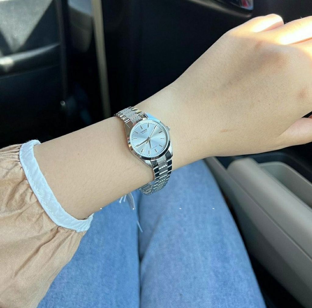 Mô tả Đồng Hồ Casio Nữ LTP-1274D-7ADF Mặt Tròn Dây Kim Loại Chính Hãng - 1