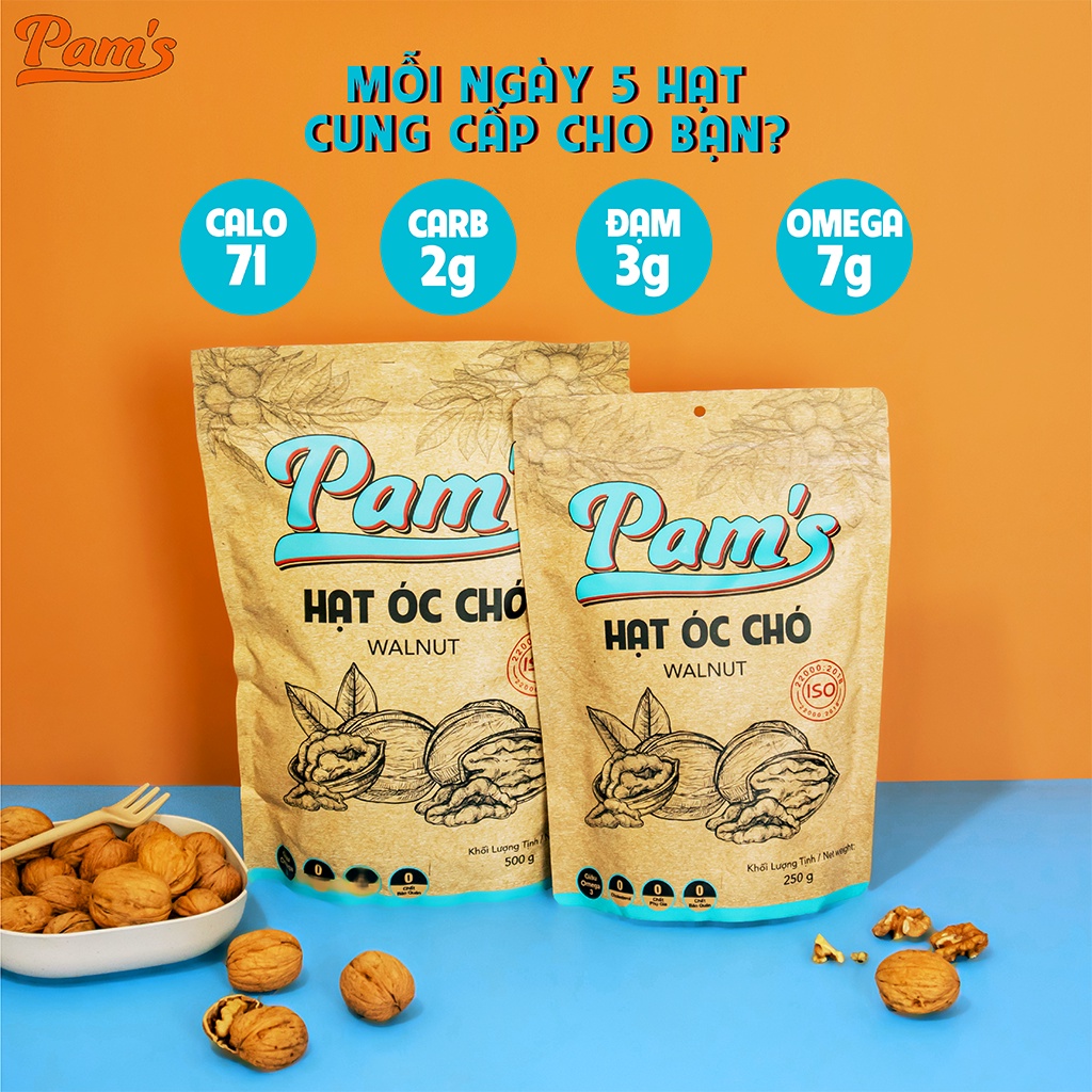Hạt Óc Chó Chandler Nhập Khẩu Mỹ Pams 500g/túi Zip - Nhân Dày Cơm Dễ Tách, Tặng Kèm Khui Hạt
