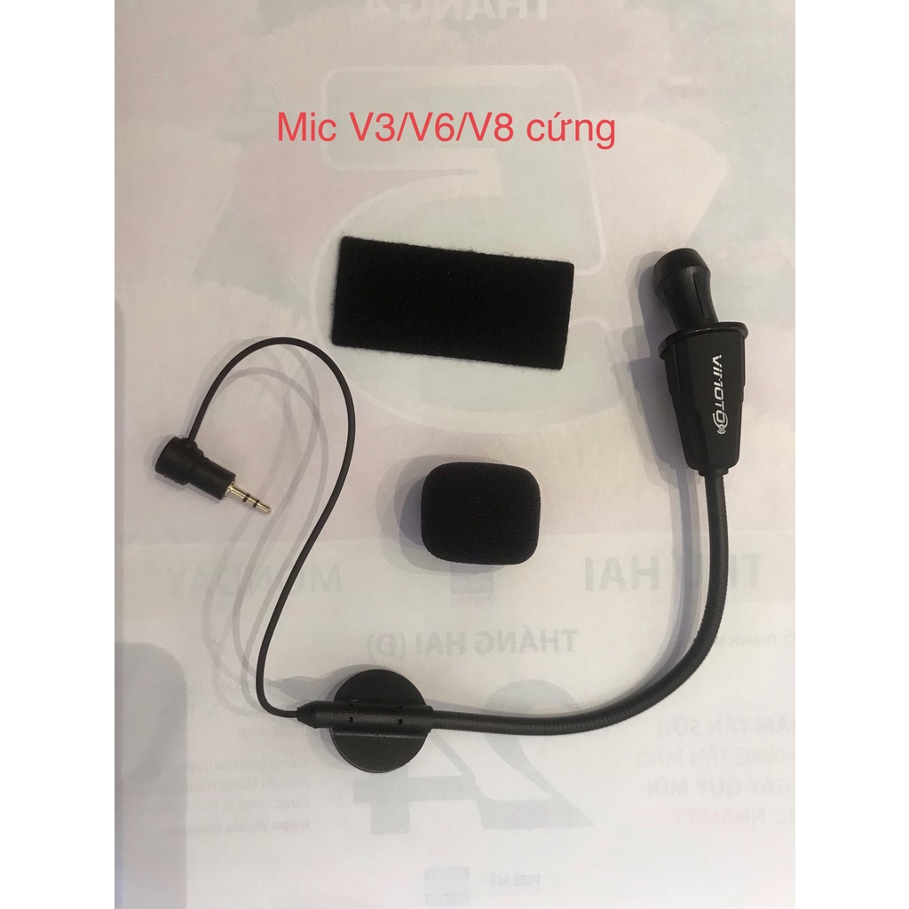 Micro (mic) rời thay thế cho tai nghe gắn nón bảo hiểm Vimoto, Airide ...