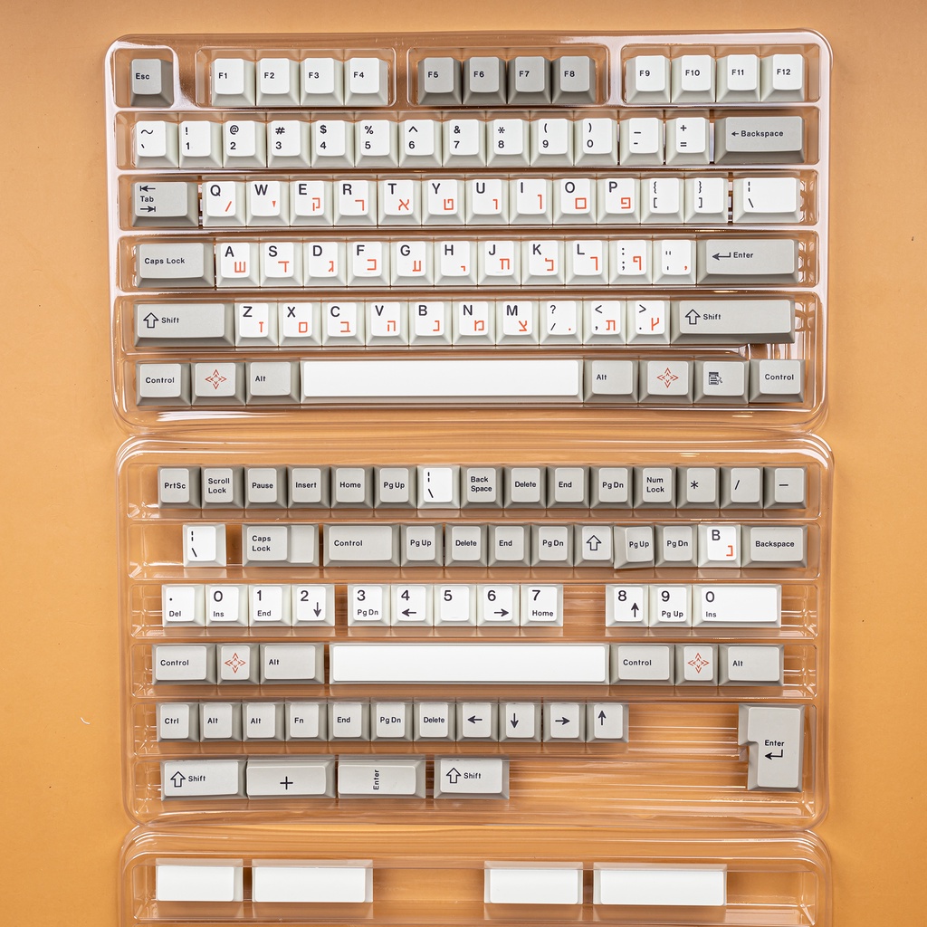 Keycap JC Studio - Hebrew RED / OANGE / BLUE / GREEN nút bàn phím cơ độ ...