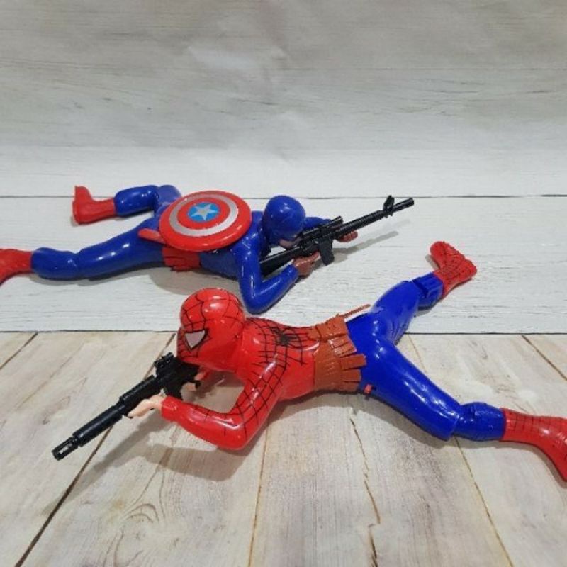Đồ Chơi Siêu Nhân Nhện Bò Có Đèn Phát Sáng, Âm Thanh Vui Nhộn