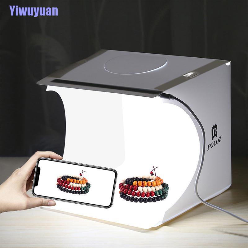 Hộp chụp ảnh Studio gấp mềm với 2 đèn Led