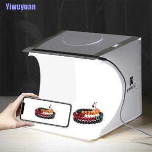 Hộp chụp ảnh Studio gấp mềm với 2 đèn Led