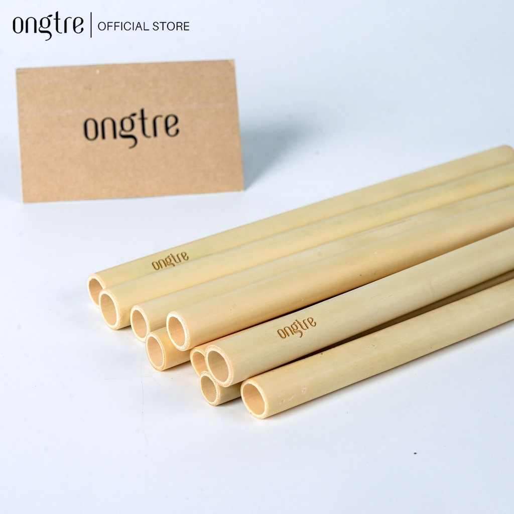 Ảnh Bộ 10 ống hút tre ONGTRE chiều dài 15cm, 20cm, 25cm, trân châu dùng cho nhà hàng, khách sạn, quà tặng doanh nghiệp 3