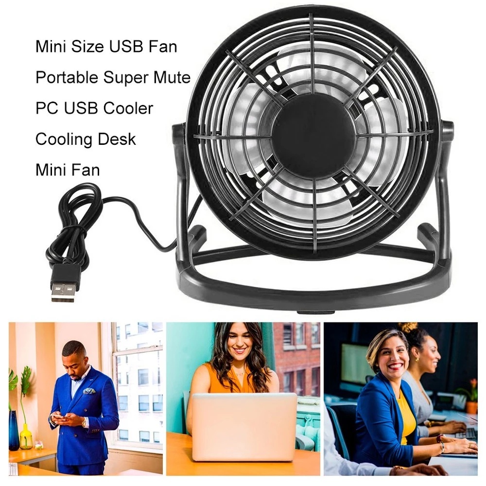 Quạt Mini USB Để Bàn 4Inch/DC 5V Xoay 360 Độ Tiện Lợi