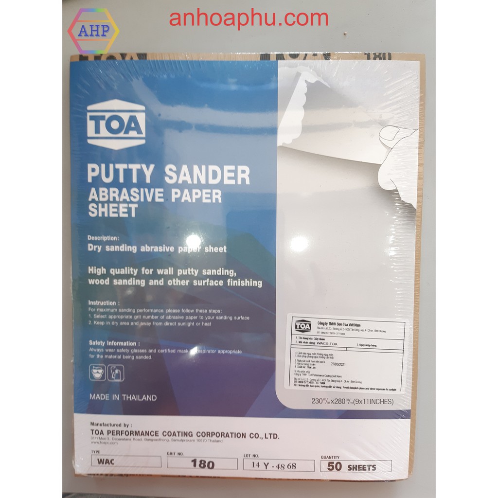 Giấy nhám xả bột trét TOA chất lượng cao (Nhám tờ) | Shopee Việt Nam