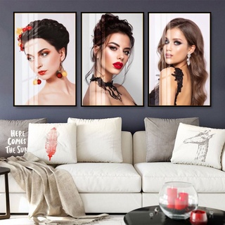Tranh Treo Tường Tóc Nghệ Thuật - Tranh Treo Salon Tóc, Make Up Laminate Tráng Gương