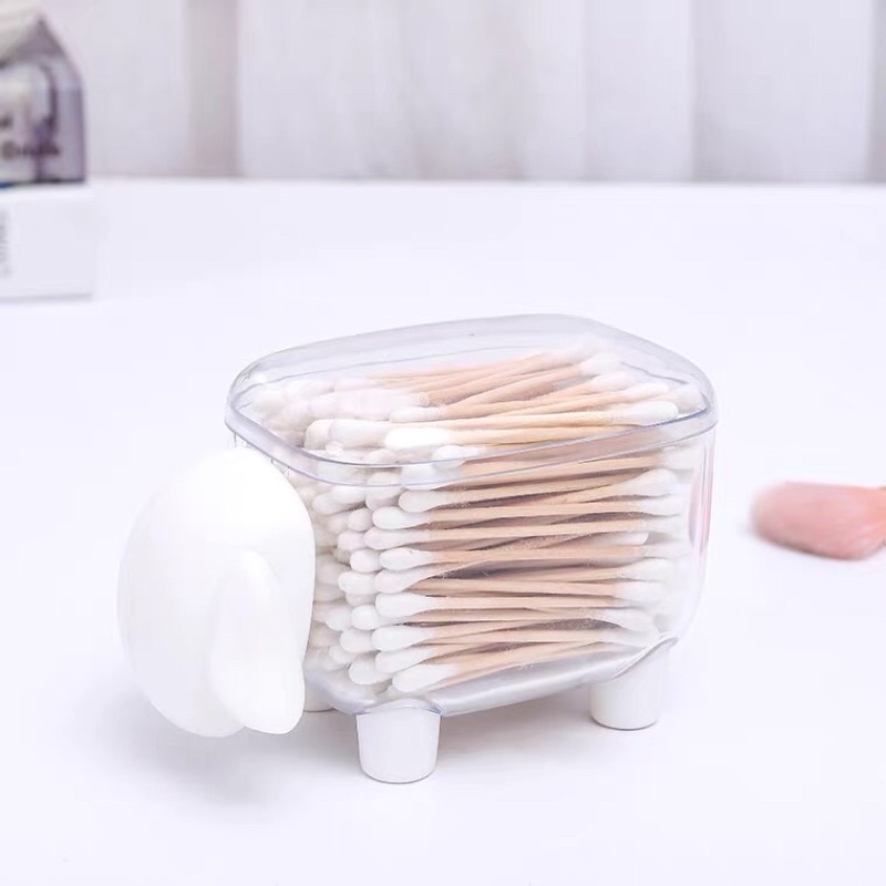 Hộp đựng bông tăm mini thiết kế hình thú dễ thương