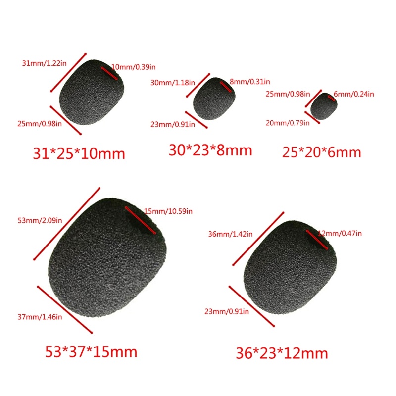 RR 10 Chiếc Tai Nghe Thay Thế Bao Da Ngỗng Bọt Xốp Micro Kính Chắn Gió Bảo Vệ