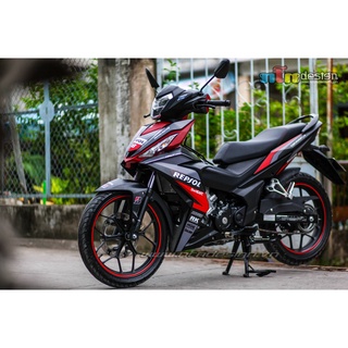 Tem Rời Dán Xe Winner V1 Mẫu Tem Repsol Xám Đỏ Đen Cực Đẹp, Hàng 3 Lớp Chất Lượng Cao .Team Decal