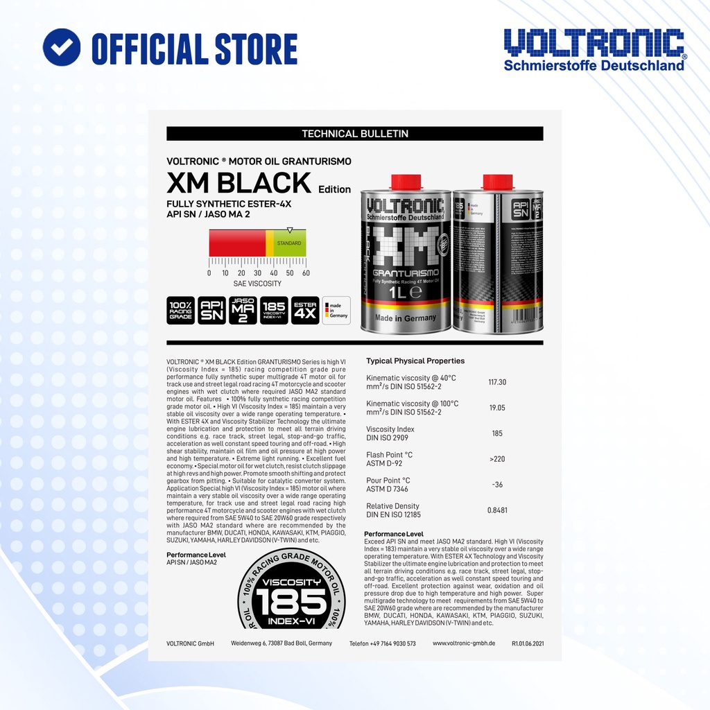 Ảnh Nhớt biến thiên cao cấp nhập khẩu đức VOLTRONIC xm granturismo 1l 3