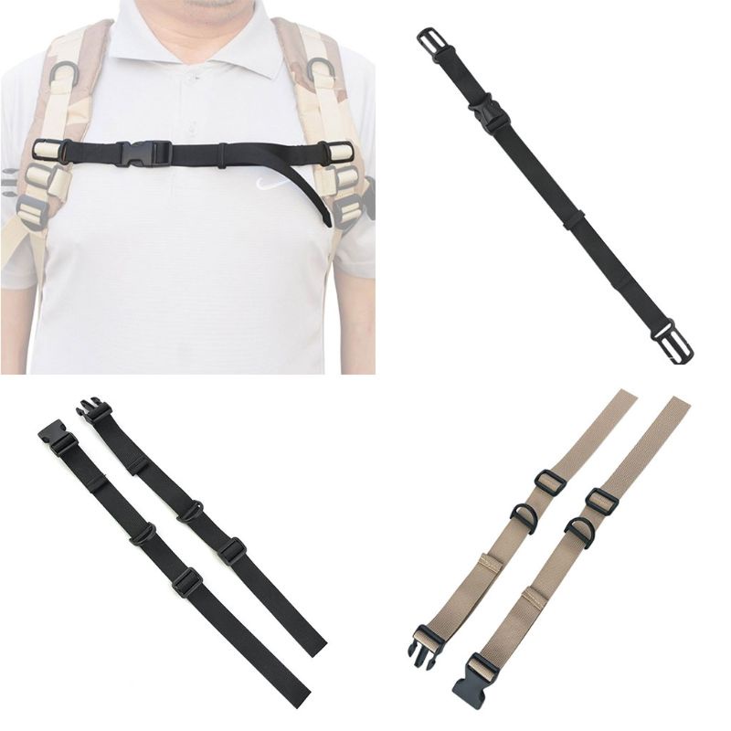 1 set Adjustable Nylon Backpack Chest Harness Strap Webbing Sternum Clip Replace