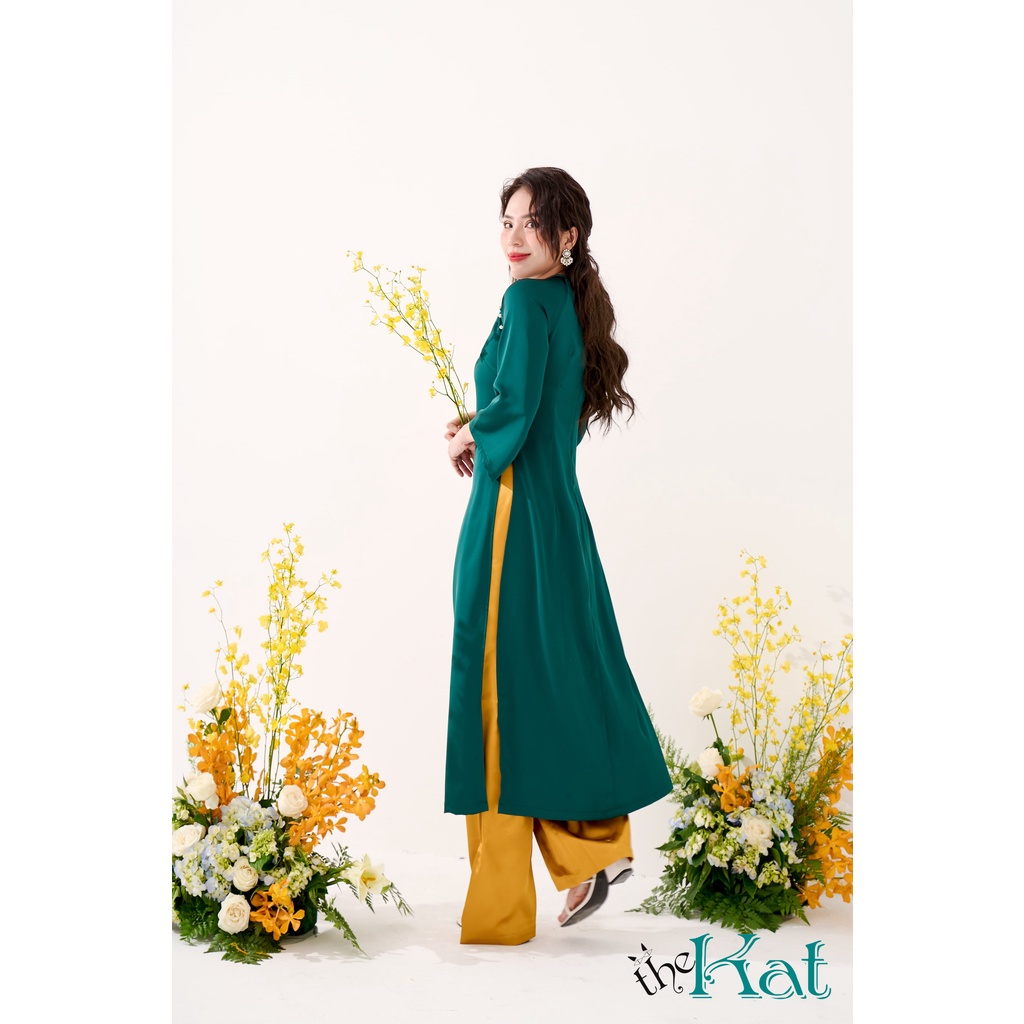 Áo Dài Yên Lam The Kat House, vải lụa mát mẻ, sang trọng, khí chất và tinh tế, đủ size (không kèm quần)
